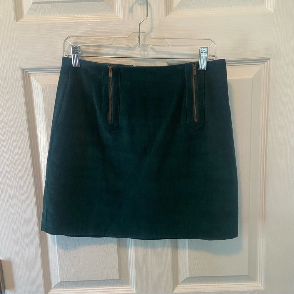 Emerald Corduroy Skirt